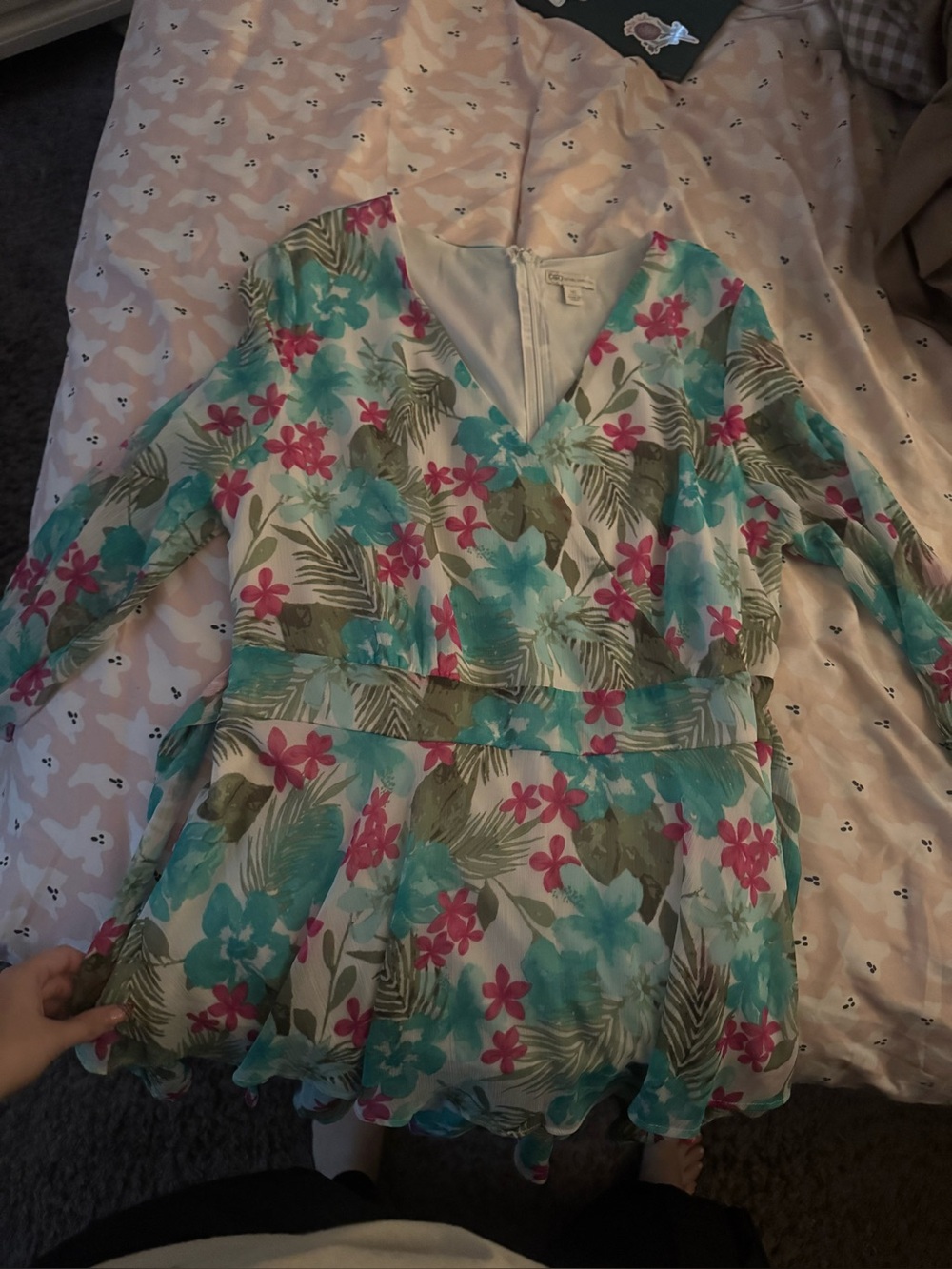 Tropical colorful romper